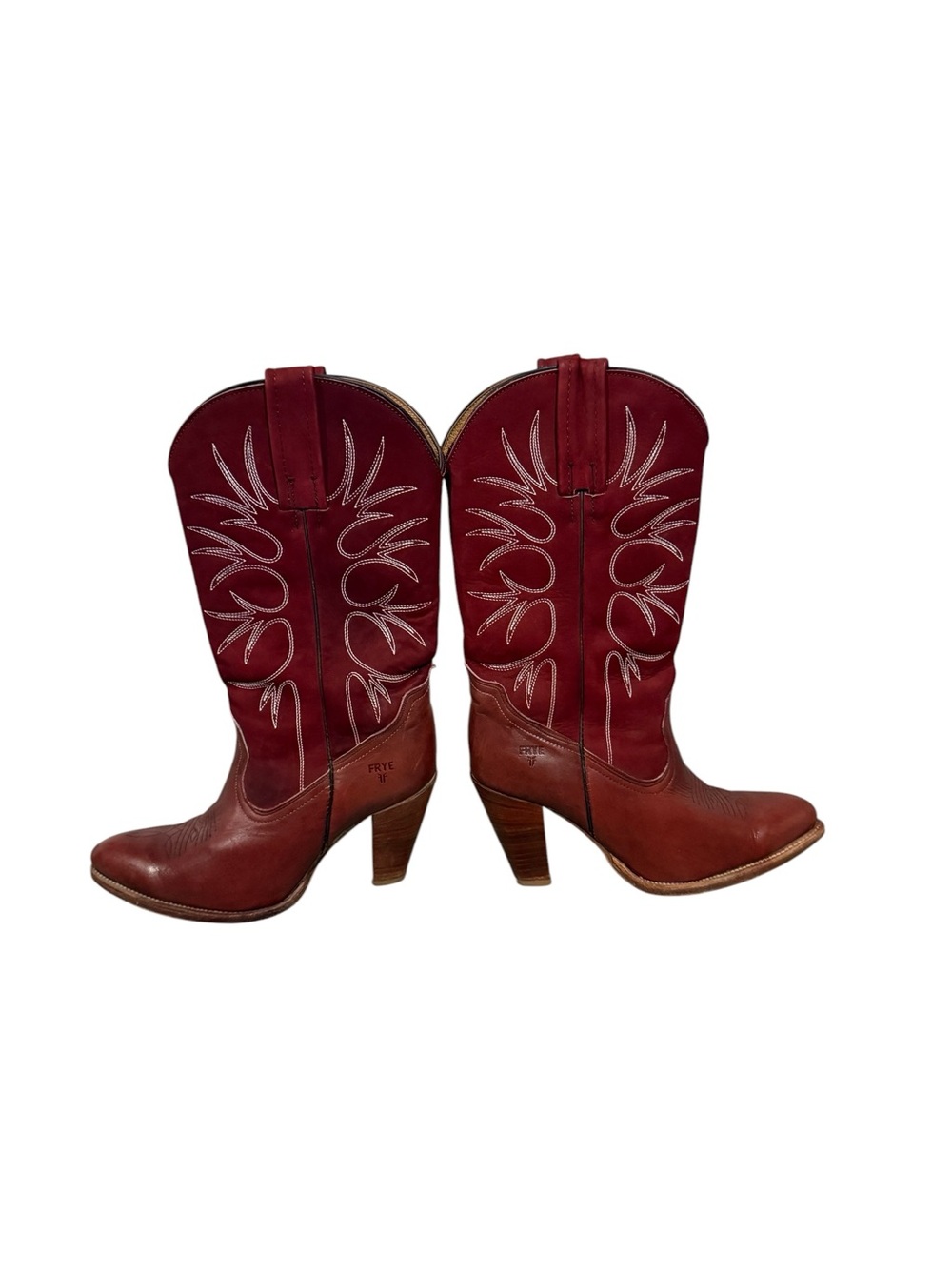 Vintage Frye Burgundy Boots - Size 8.5